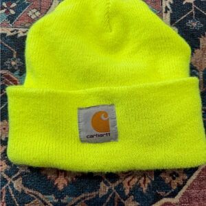 Carhart Neon Yellow Beanie Hat Winter Car Hart